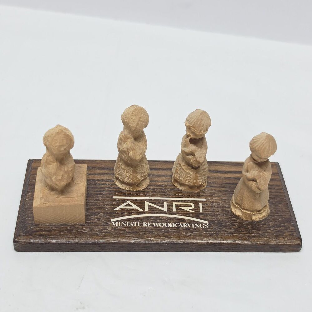 ANRI Hand-Carved Wood Miniature 4 Stages Process By Ferrandiz 652309